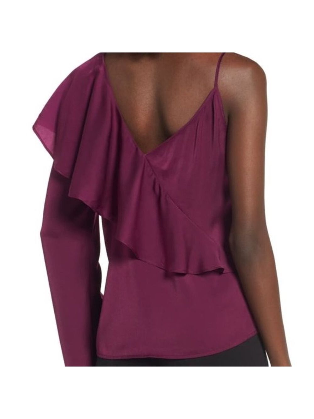 LEITH Asymmetrical Ruffle Top - Picture 3 of 3